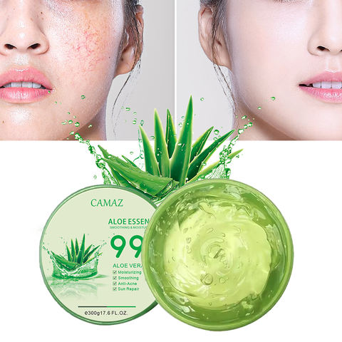 Facial skin lightening smooth natural organic 99% pure aloe vera gel natural organic aloe vera gel for face and body